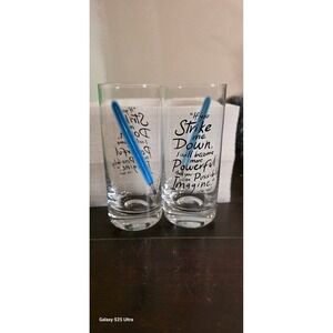 Highball Glasses JoyJolt Clear Star Wars Obi-Wan Quote 2pc